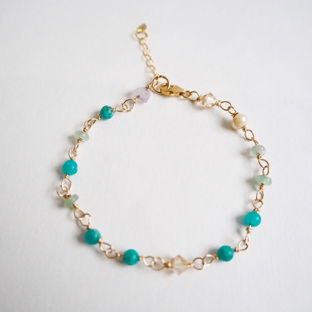 Gemstone 14K Gold Filled Bracelet